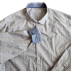 Tommy Bahama Island Zone Gingham Button Up Long Sleeve Shirt Men's 3XL Purple